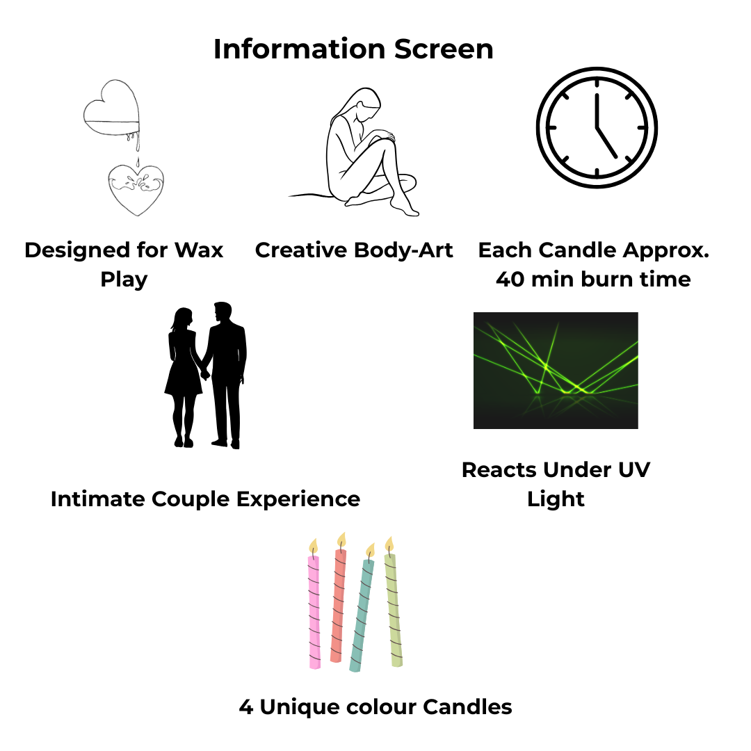 UV Drip Candles - 4 Pack (Candles Only)